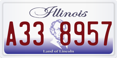 IL license plate A338957