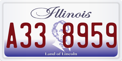 IL license plate A338959