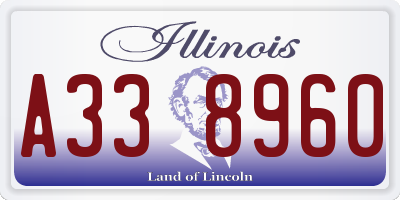 IL license plate A338960