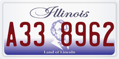 IL license plate A338962