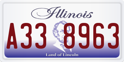 IL license plate A338963
