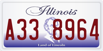 IL license plate A338964