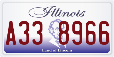 IL license plate A338966