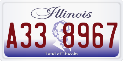 IL license plate A338967