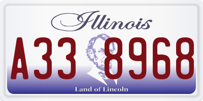 IL license plate A338968