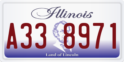 IL license plate A338971
