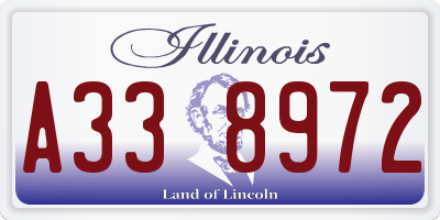 IL license plate A338972