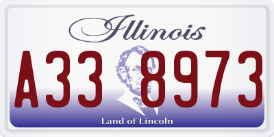 IL license plate A338973