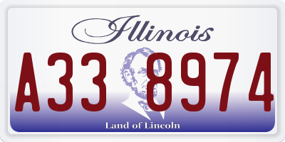 IL license plate A338974
