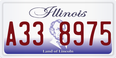 IL license plate A338975