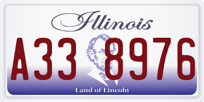 IL license plate A338976