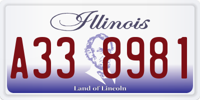 IL license plate A338981