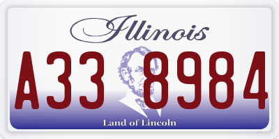 IL license plate A338984