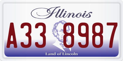 IL license plate A338987