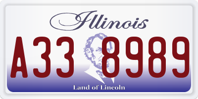 IL license plate A338989