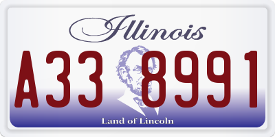 IL license plate A338991