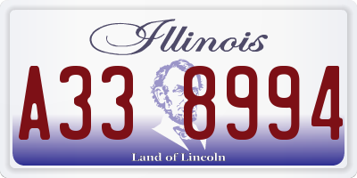 IL license plate A338994