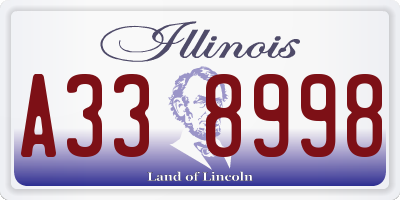 IL license plate A338998