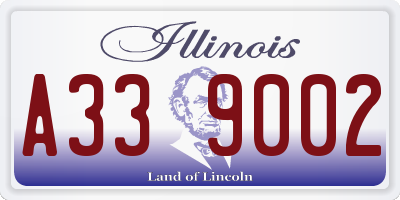 IL license plate A339002