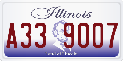 IL license plate A339007