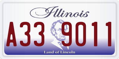 IL license plate A339011