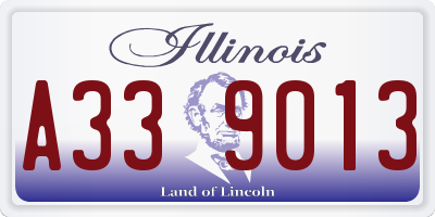 IL license plate A339013