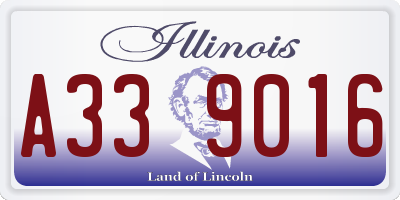 IL license plate A339016
