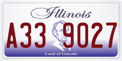 IL license plate A339027