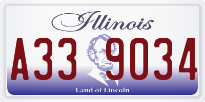 IL license plate A339034