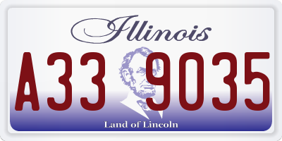 IL license plate A339035