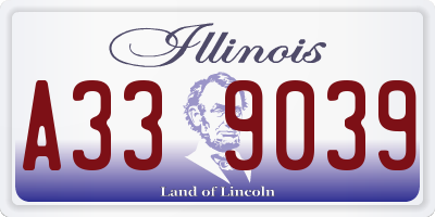 IL license plate A339039