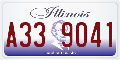 IL license plate A339041