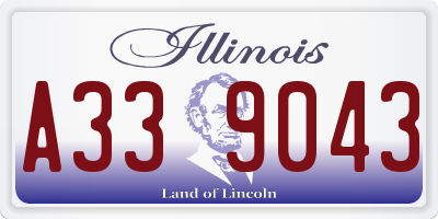 IL license plate A339043