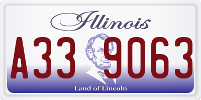 IL license plate A339063