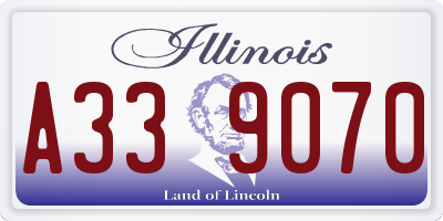IL license plate A339070
