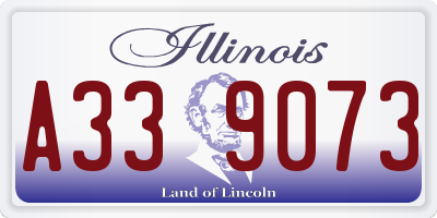 IL license plate A339073