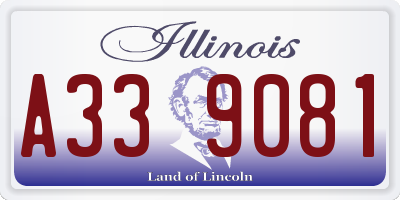 IL license plate A339081