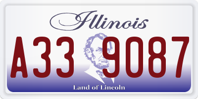 IL license plate A339087