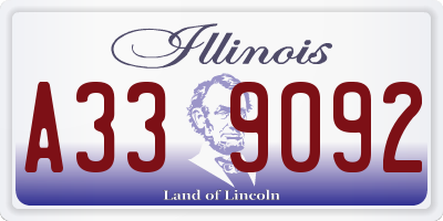 IL license plate A339092