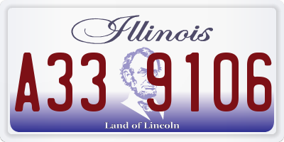 IL license plate A339106
