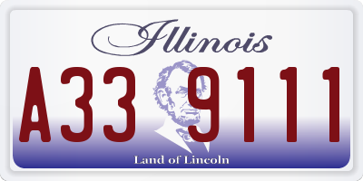 IL license plate A339111