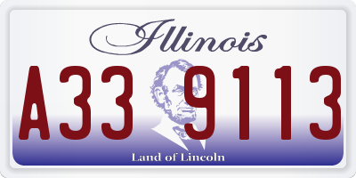 IL license plate A339113