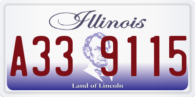 IL license plate A339115