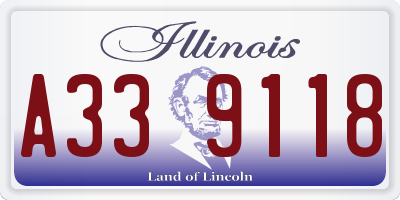 IL license plate A339118