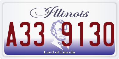 IL license plate A339130
