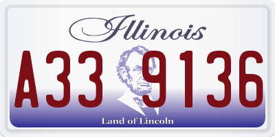 IL license plate A339136