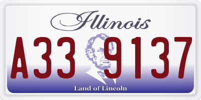 IL license plate A339137