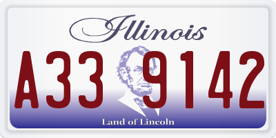 IL license plate A339142