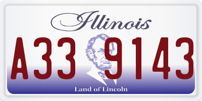 IL license plate A339143