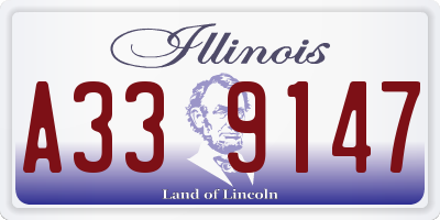 IL license plate A339147